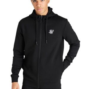 Sik Silk Motion Tape‎ Zip Through Hoodie SZ XS Black